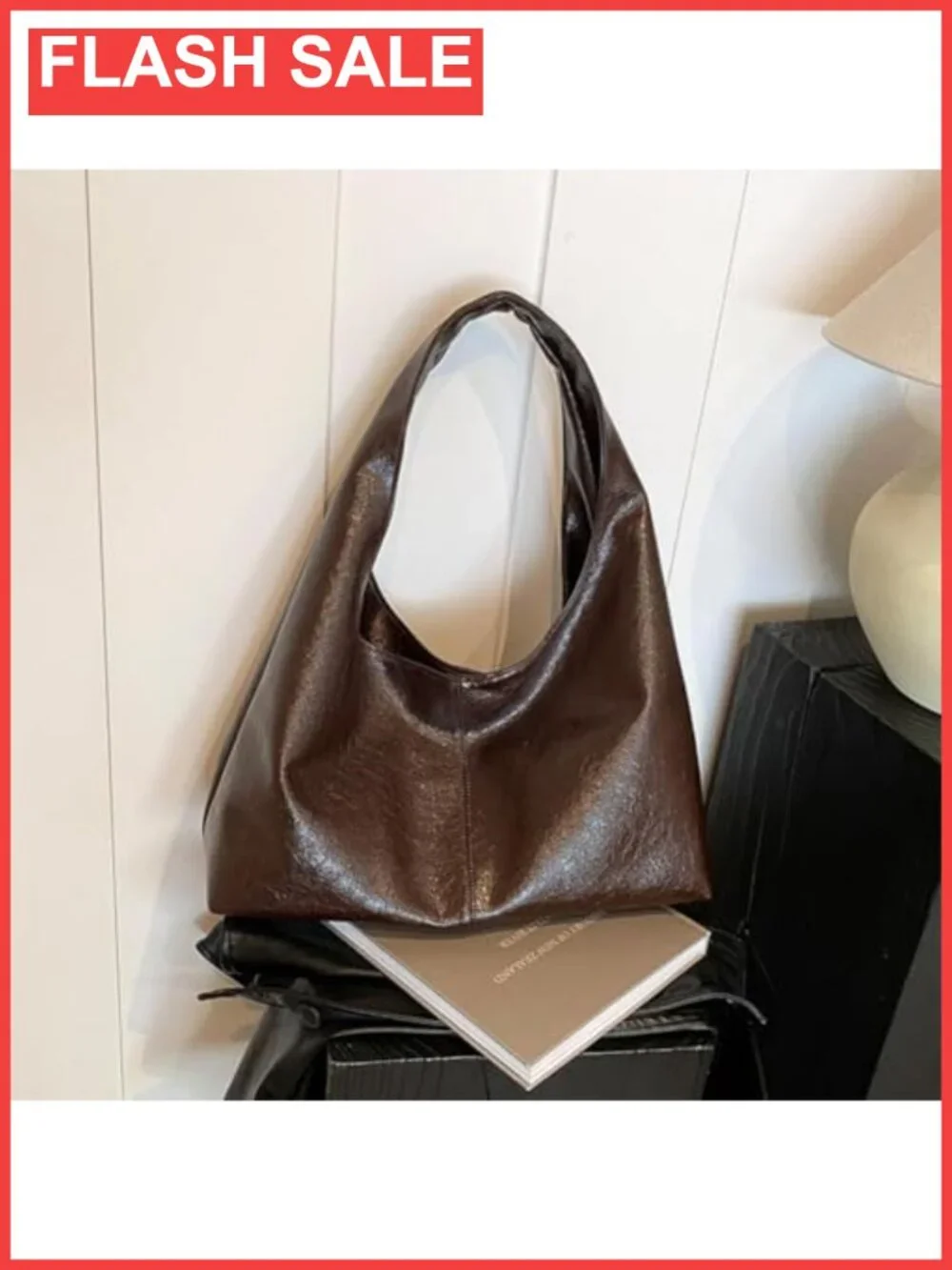 Large Slouchy Hobo Tote Bag Faux Leather Work Tote for Women